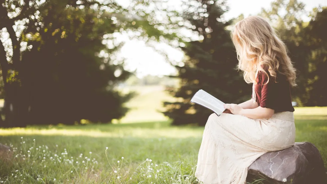 Woman reading bible